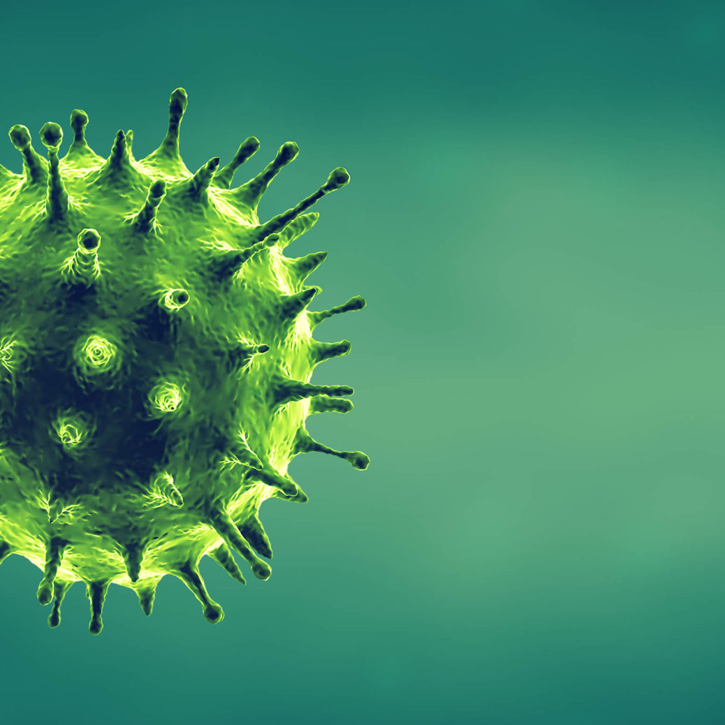 Coronavirus or Flu virus concept